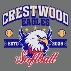 Crestwood Eagles Softball Design 1 on a District ® - Perfect Tri ® Tee Design