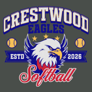 Crestwood Eagles Softball Design 1 on a NIke ® - Dri FIT Cotton/Poly Tee Design