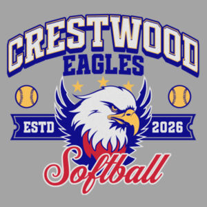 Crestwood Eagles Softball Design 1 on a Adidas ® - Men's Blended T-Shirt Design