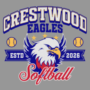 Crestwood Eagles Softball Design 1 on a District ® - Youth Perfect Tri ® Long Sleeve Tee Design