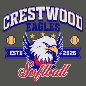 Crestwood Eagles Softball Design 1 on a Nike ® - Youth Swoosh Sleeve rLegend Tee Design