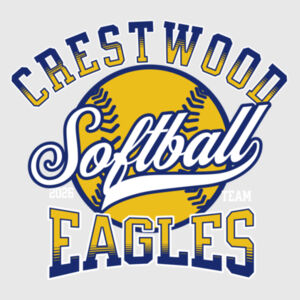 Crestwood Eagles Softball Design 2 on a Nike ® - Youth Swoosh Sleeve rLegend Tee Design