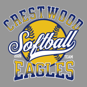 Crestwood Eagles Softball Design 2 on a District ® - Youth Perfect Tri ® Long Sleeve Tee Design