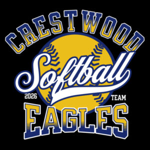 Crestwood Eagles Softball Design 2 on a Adidas ® - Men's Blended T-Shirt Design