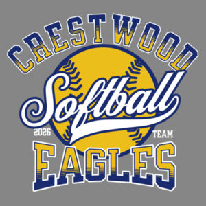 Crestwood Eagles Softball Design 2 on a Next Level ® - Adult CVC Long Sleeve Tee Design