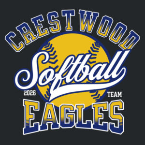 Crestwood Eagles Softball Design 2 on a District ® - V.I.T. Fleece Crew Design