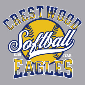 Crestwood Eagles Softball Design 2 on a District ® - Perfect Tri ® Tee Design