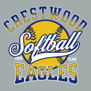 Crestwood Eagles Softball Design 2 on a Port & Co ® - 50/50 Core Blend Tee Design
