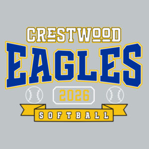 Crestwood Eagles Softball Design 3 on a District ® - Youth V.I.T. Fleece Crew Design
