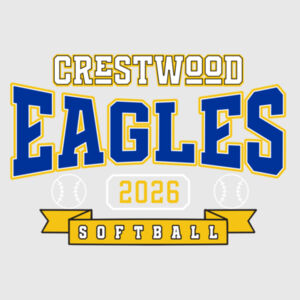 Crestwood Eagles Softball Design 3 on a Nike ® - Youth Swoosh Sleeve rLegend Tee Design