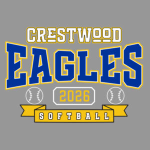 Crestwood Eagles Softball Design 3 on a District ® - Youth Perfect Tri ® Long Sleeve Tee Design