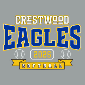 Crestwood Eagles Softball Design 3 - Classics Unisex Cotton Long Sleeve T Shirt Design