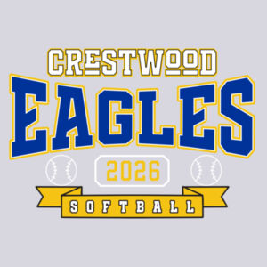 Crestwood Eagles Softball Design 3 - Long Sleeve Core Cotton Tee Design
