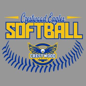 Crestwood Eagles Softball Design 4 - Youth Perfect Tri ® Long Sleeve Tee Design
