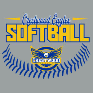 Crestwood Eagles Softball Design 4 - Classics Unisex Cotton Long Sleeve T Shirt Design