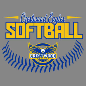 Crestwood Eagles Softball Design 4 - Adult CVC Long Sleeve Tee Design