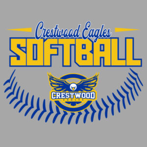 Crestwood Eagles Softball Design 4 - Powerblend ® Pullover Hoodie Design