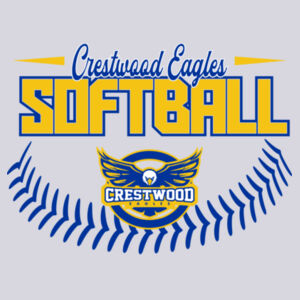 Crestwood Eagles Softball Design 4 - Essential Fleece Full Zip Hooded Sweatshirt Design
