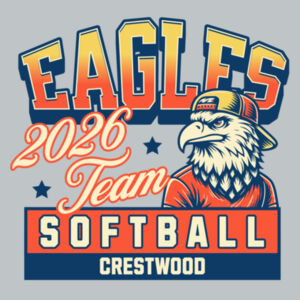 Crestwood Eagles Softball Design 5 - Youth V.I.T. Fleece Crew Design