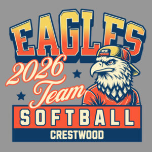 Crestwood Eagles Softball Design 5 - Youth Perfect Tri ® Long Sleeve Tee Design