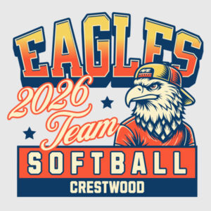 Crestwood Eagles Softball Design 5 - Dri FIT Cotton/Poly Tee Design