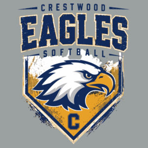 Crestwood Eagles Softball Design 6 on a - Classics Unisex Cotton Long Sleeve T Shirt Design