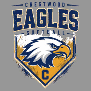 Crestwood Eagles Softball Design 6 on a - V.I.T. Fleece Crew Design