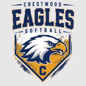 Crestwood Eagles Softball Design 6 on a - Dri FIT Cotton/Poly Tee Design