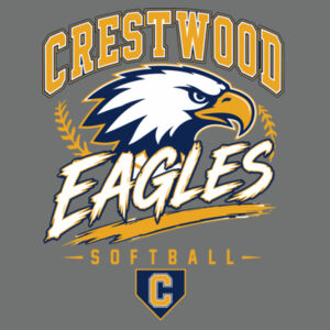 Crestwood Eagles Softball Design 7 (Front & Back Print) on a - Youth Perfect Tri ® Tee Design