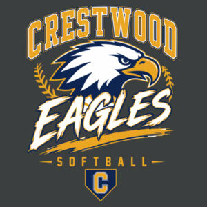Crestwood Eagles Softball Design 7 (Front & Back Print) on a - Perfect Tri ® Tee Design