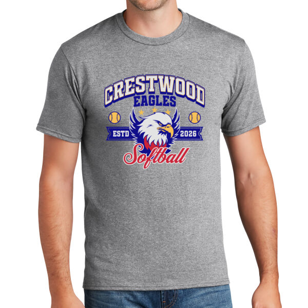 Crestwood Eagles Softball Design 1 on a Port & Co ® - Fan Favorite Tee Thumbnail