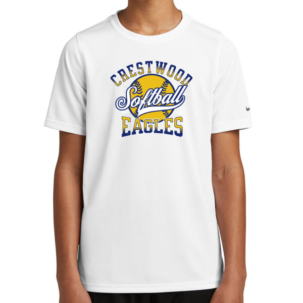 Crestwood Eagles Softball Design 2 on a Nike ® - Youth Swoosh Sleeve rLegend Tee Thumbnail
