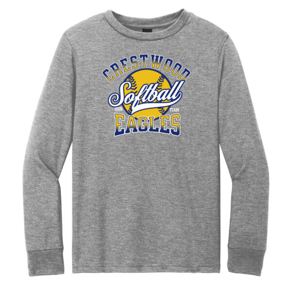 Crestwood Eagles Softball Design 2 on a District ® - Youth Perfect Tri ® Long Sleeve Tee Thumbnail