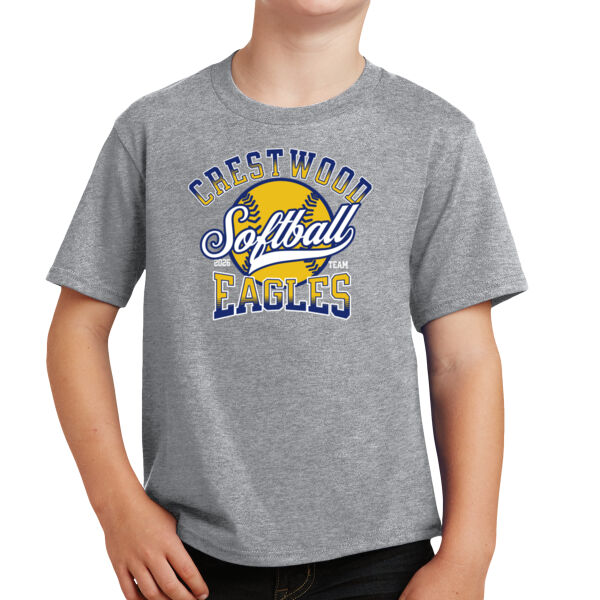 Crestwood Eagles Softball Design 2 on a Port & Co. ® - Youth Fan Favorite Tee Thumbnail