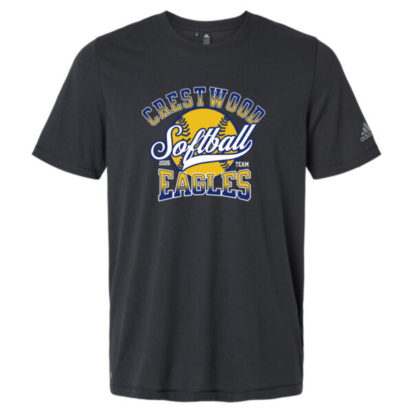 Crestwood Eagles Softball Design 2 on a Adidas ® - Men's Blended T-Shirt Thumbnail