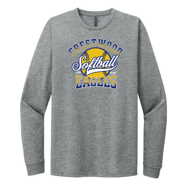 Crestwood Eagles Softball Design 2 on a Next Level ® - Adult CVC Long Sleeve Tee Thumbnail