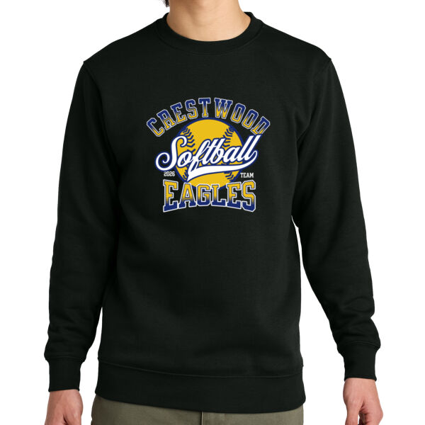 Crestwood Eagles Softball Design 2 on a District ® - V.I.T. Fleece Crew Thumbnail