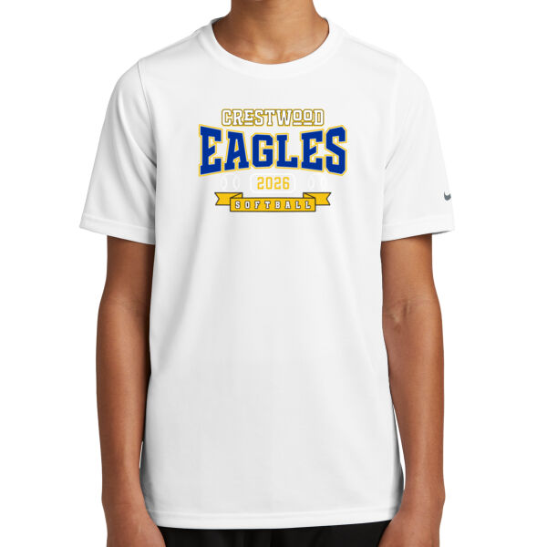 Crestwood Eagles Softball Design 3 on a Nike ® - Youth Swoosh Sleeve rLegend Tee Thumbnail