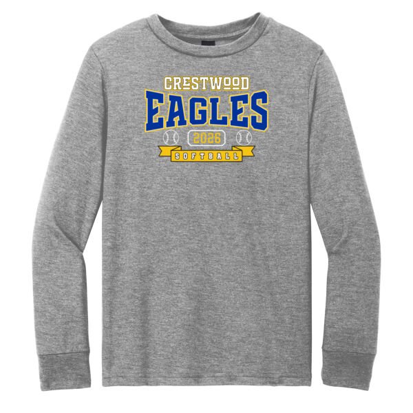 Crestwood Eagles Softball Design 3 on a District ® - Youth Perfect Tri ® Long Sleeve Tee Thumbnail