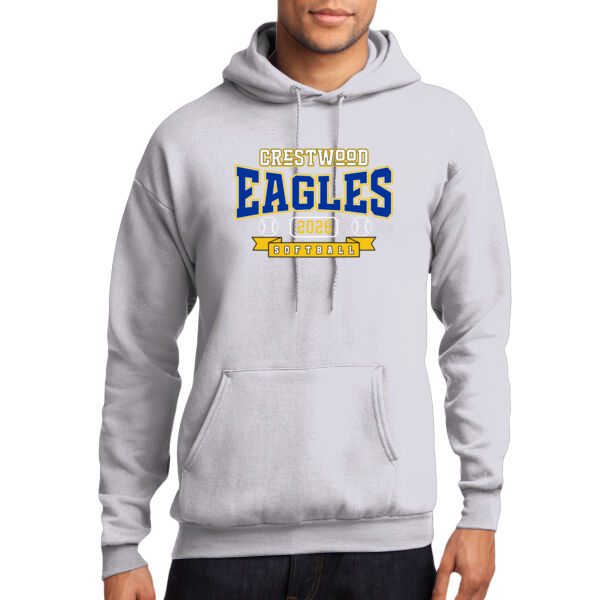 Crestwood Eagles Softball Design 3 - Core Fleece Pullover Hooded Sweatshirt Thumbnail