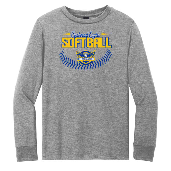 Crestwood Eagles Softball Design 4 - Youth Perfect Tri ® Long Sleeve Tee Thumbnail