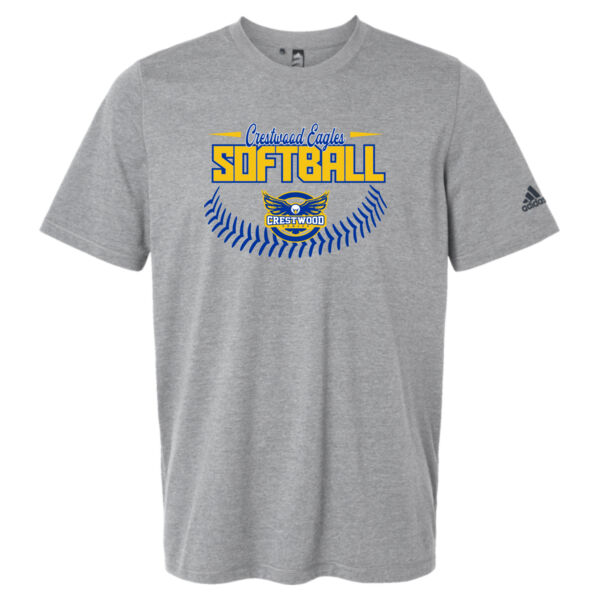 Crestwood Eagles Softball Design 4 - Men's Blended T-Shirt Thumbnail