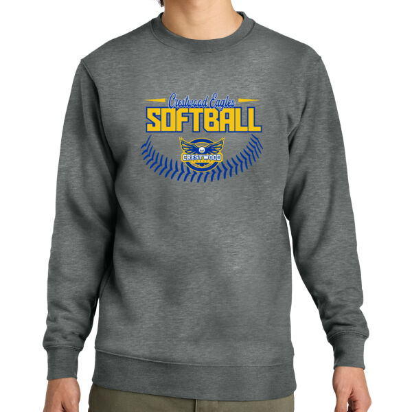 Crestwood Eagles Softball Design 4 - V.I.T. Fleece Crew Thumbnail