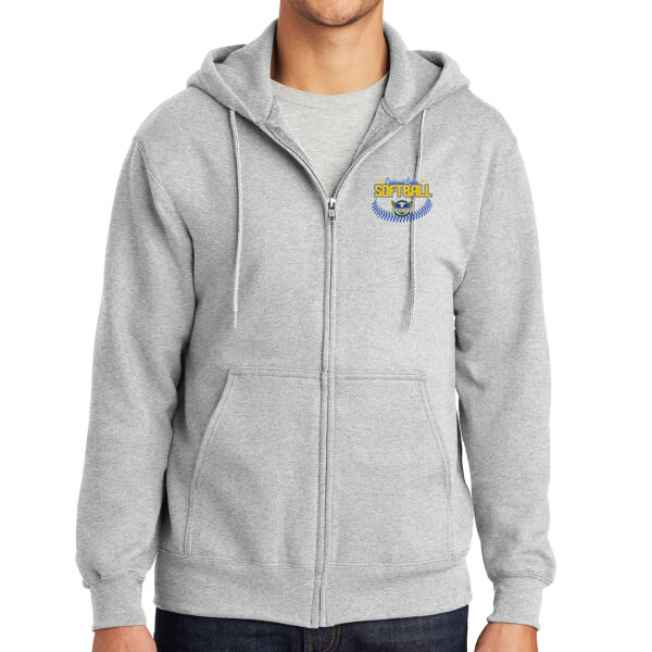 Crestwood Eagles Softball Design 4 - Essential Fleece Full Zip Hooded Sweatshirt Thumbnail