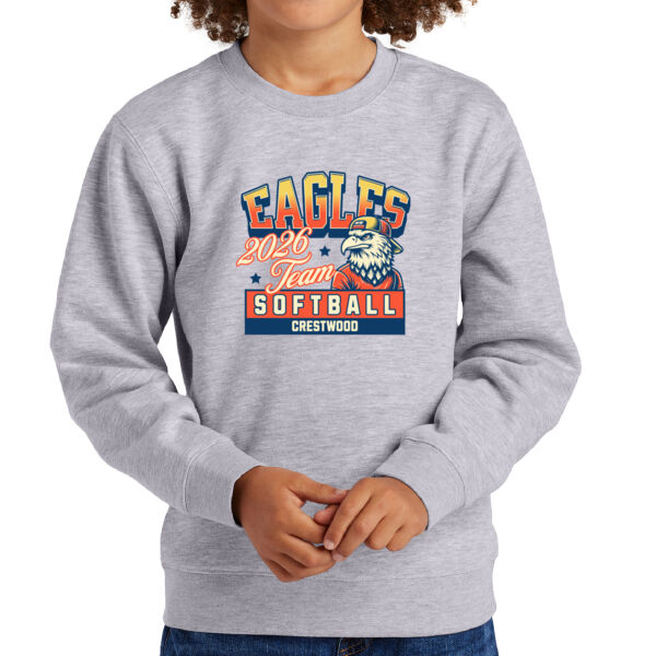 Crestwood Eagles Softball Design 5 - Youth V.I.T. Fleece Crew Thumbnail