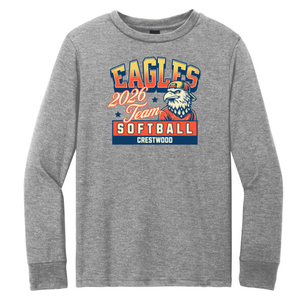 Crestwood Eagles Softball Design 5 - Youth Perfect Tri ® Long Sleeve Tee Thumbnail
