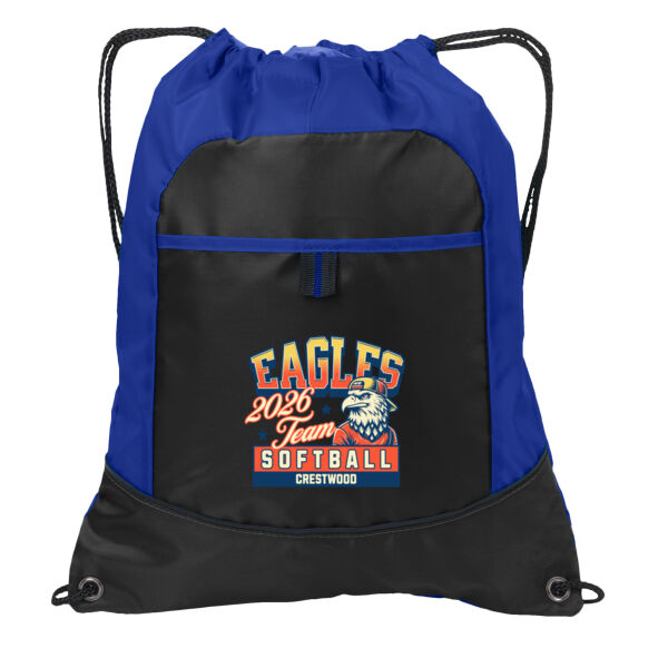Crestwood Eagles Softball Design 5 on a - Pocket Cinch Pack Thumbnail