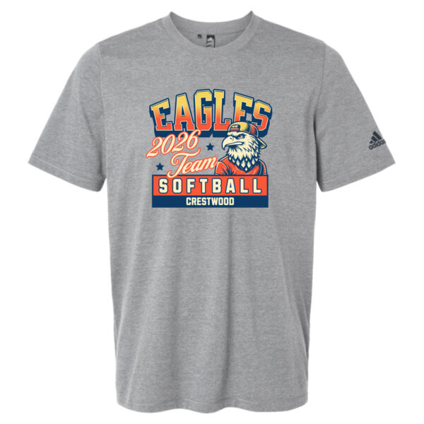 Crestwood Eagles Softball Design 5 - Men's Blended T-Shirt Thumbnail