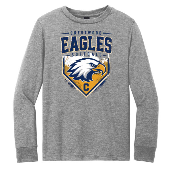 Crestwood Eagles Softball Design 6 on a - Youth Perfect Tri ® Long Sleeve Tee Thumbnail