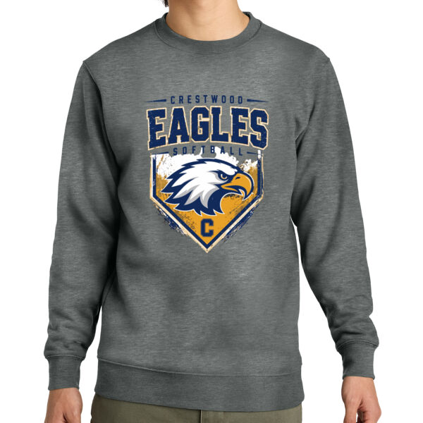Crestwood Eagles Softball Design 6 on a - V.I.T. Fleece Crew Thumbnail